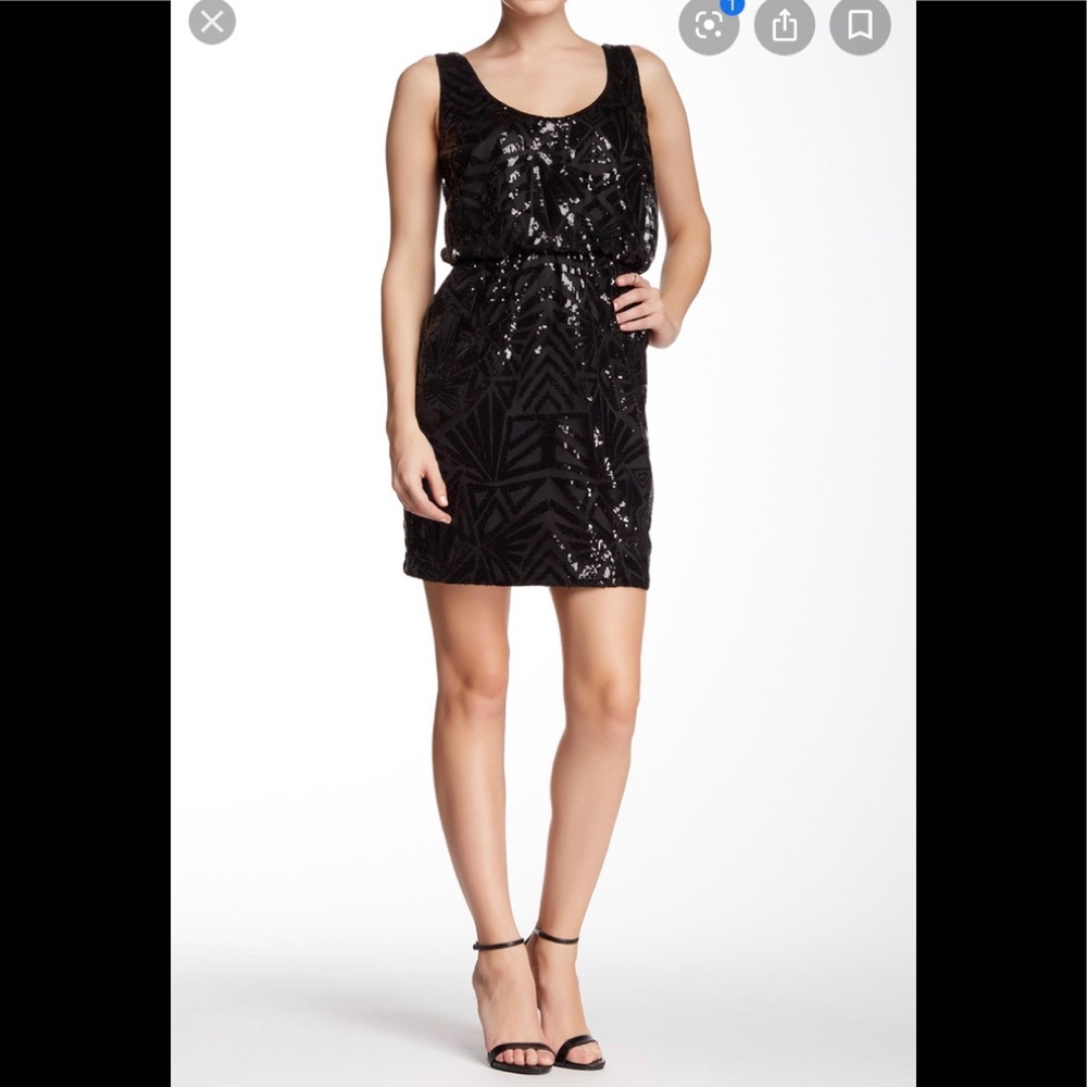Jessica Simpson black sequin dress